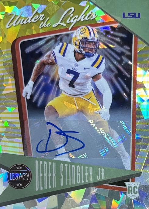 2025 Legacy Derek Stingley Jr LSU Tigers Under The Lights Auto Rookie /25 #UL-19