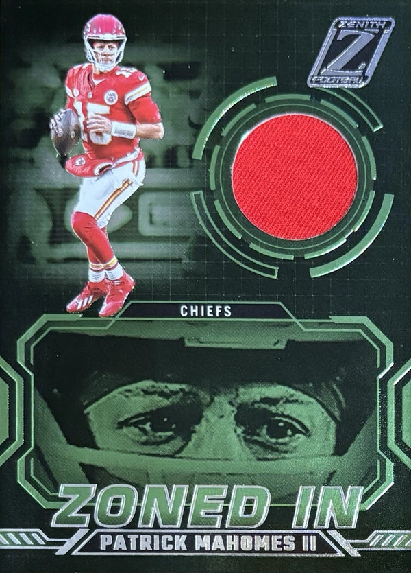 2024 Zenith Patrick Mahomes Kansas City Chiefs Zoned In Patch #ZI-PMS