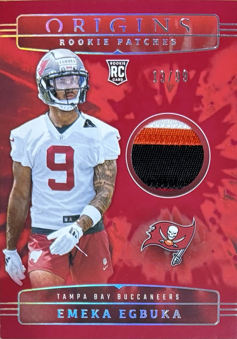 2025 Origins Football Emeka Egbuka Tampa Bay Bucs Rookie Patches /99 #RPH-EEA
