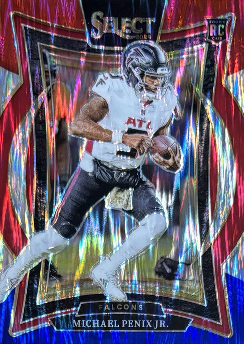 2024 Select Michael Penix Jr Atlanta Falcons Red Blue Shock Rookie Concourse #80