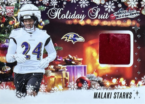2025 Absolute Malaki Starks Baltimore Ravens Rookie Holiday Suit Patch #HS-MSS