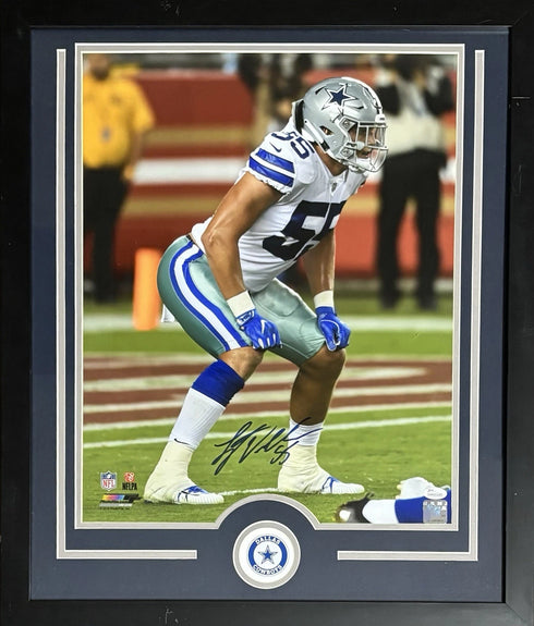 Dallas Cowboys Leighton Vander Esch Signed Framed 16x20 Photo JSA