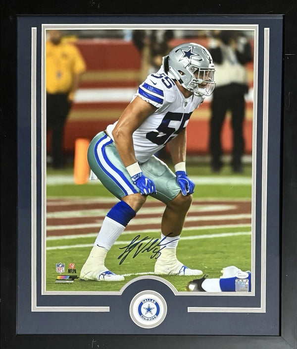 Dallas Cowboys Leighton Vander Esch Signed Framed 16x20 Photo JSA