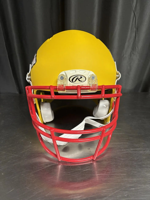 Kansas City Chiefs Authentic Yellow Mat Rawlings Full Size Helmet