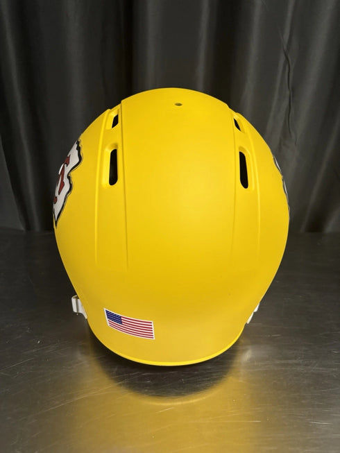 Kansas City Chiefs Authentic Yellow Mat Rawlings Full Size Helmet