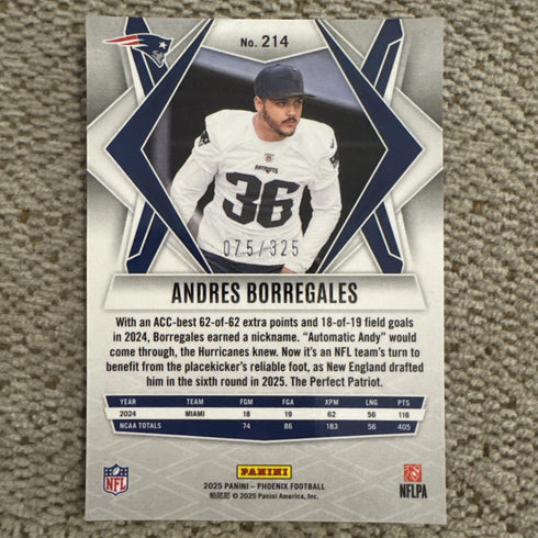 2025 Phoenix Andres Borregales Serial Number /325