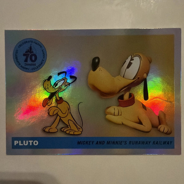 2025 Topps Disneyland #T55-12 Pluto 1955 Icons Rainbow Foil