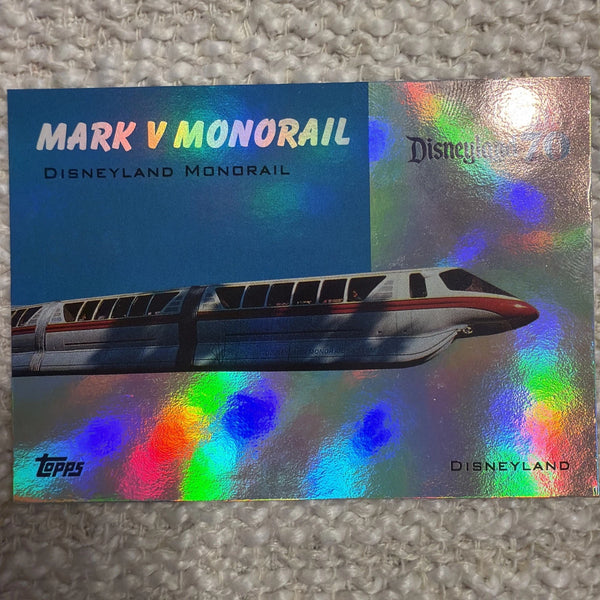 2025 Topps Disneyland 70th Anniversary Mark V Monorail Rainbow Foil #T54-4