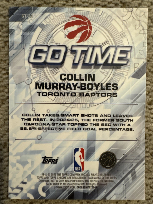 2025-26 Topps Chrome Basketball Collin Murray-Boyles RC Go Time #GT23