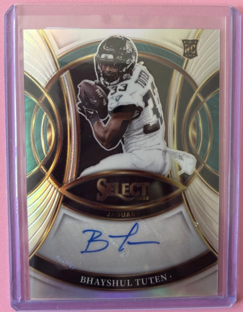 Panini Select Rookie Prizm Autograph BhayShul Tuten #RSI-BTN Jaguars 2025