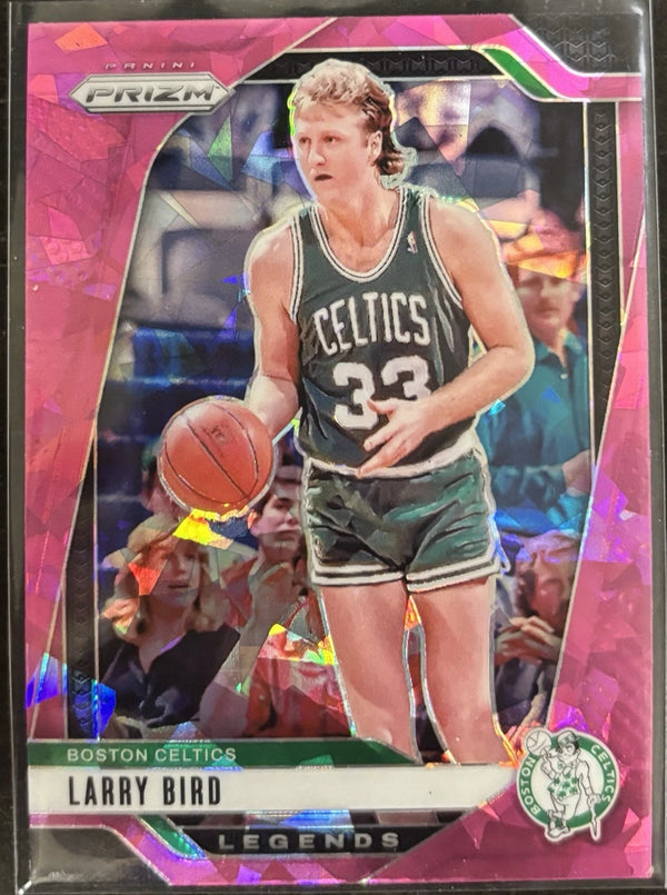 2024-25 Panini Prizm #299 Larry Bird Prizms Pink Ice Celtics