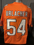 Chicago Bear Brian Urlacher Signed Custom Orange Jersey Beckett COA
