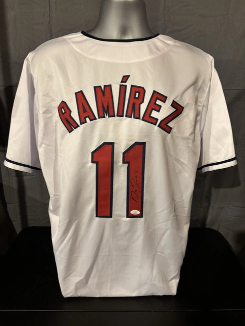 Cleveland Guardians Jose Ramirez Signed White Jersey JSA COA