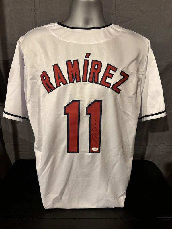 Cleveland Guardians Jose Ramirez Signed White Jersey JSA COA
