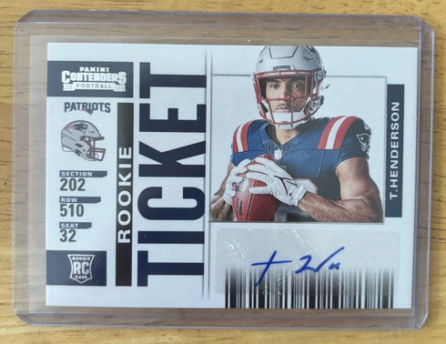 2025 Panini Select TreVeyon Henderson Contenders Variation Auto RC SSP Patriots