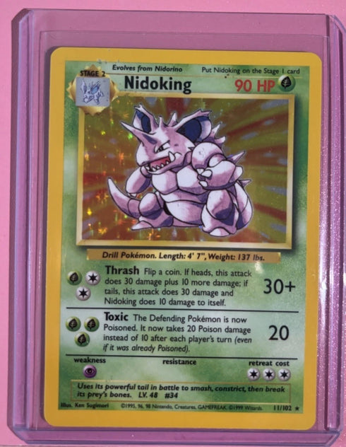 Nidoking - 1999 Pokemon Base Set Unlimited Holo #11/102 Vintage
