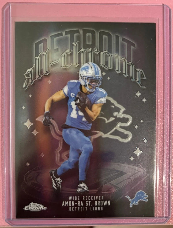 2025 Amon-Ra St. Brown Topps Football Chrome All Team #ACT-7 Detroit Lions