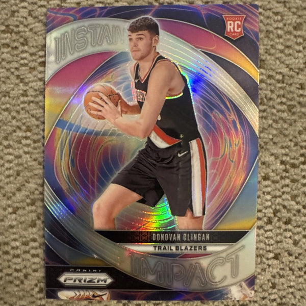 2024-25 Panini Prizm Instant Impact Donovan Clingan Rookie #15 Trail Blazers