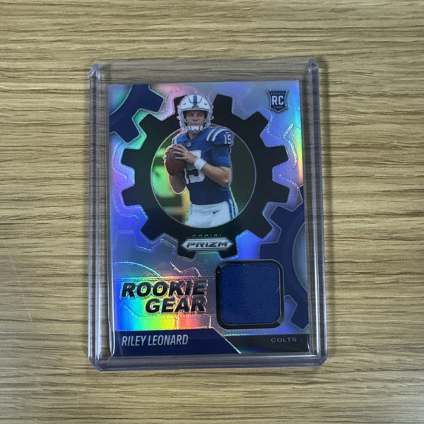 RILEY LEONARD RC 2025 Panini Prizm Rookie Gear #RGR-RLD Patch Mem Colts