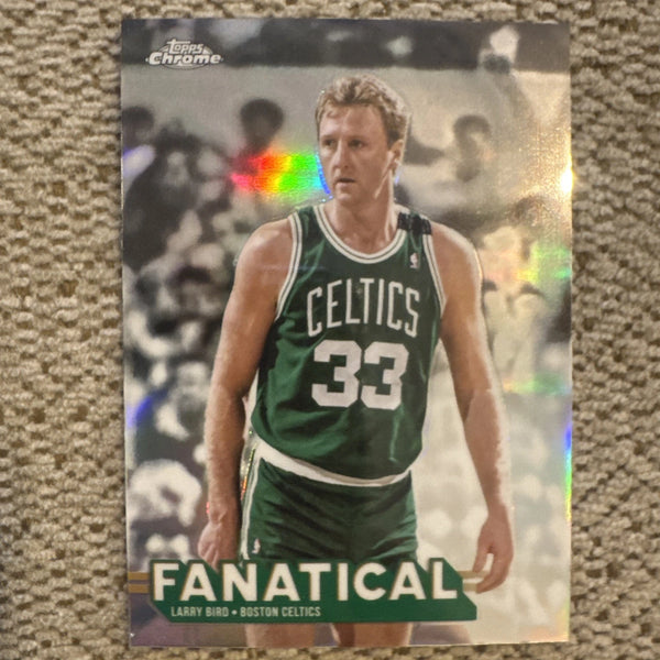 Larry Bird 2025-26 Topps Chrome SSP Case Hit Silver Fanatical Celtics #FAN-17