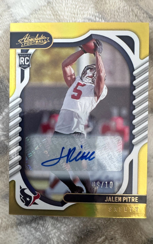 2022 Panini Absolute - Rookies Jalen Pitre #166 Gold Spectrum /10 (RC)