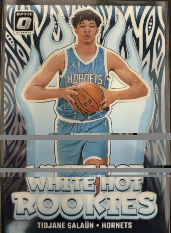 2024-25 Panini Donruss Optic - White Hot Rookies Tidjane Salaun #3 (RC) Hornets