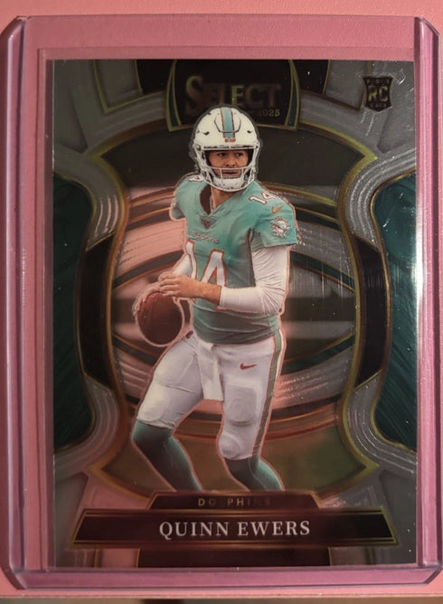 2025 Select #82 Quinn Ewers RC Concourse Prizm Silver - Miami Dolphins