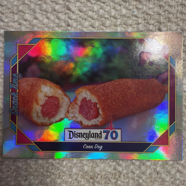 2025 Topps Disneyland 70th Anniversary Corn Dog #114 Snack Time Rainbow Foil