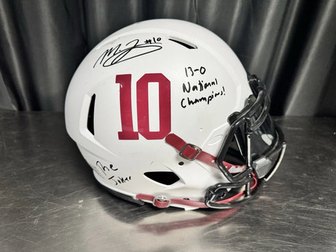 Alabama Crimson Tide Mac Jones Signed Auth Speed Flex Inscr Beckett