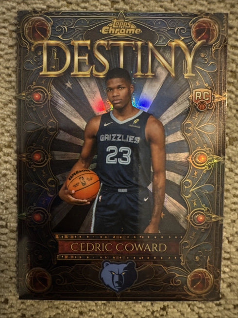 2025-26 Topps Chrome Destiny Refractor Cedric Coward RC Memphis Grizzlies #D-10