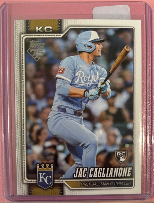 Topps 2026 Series 1 Jac Caglianone Rookie #138 Kansas City Royals MLB 0304