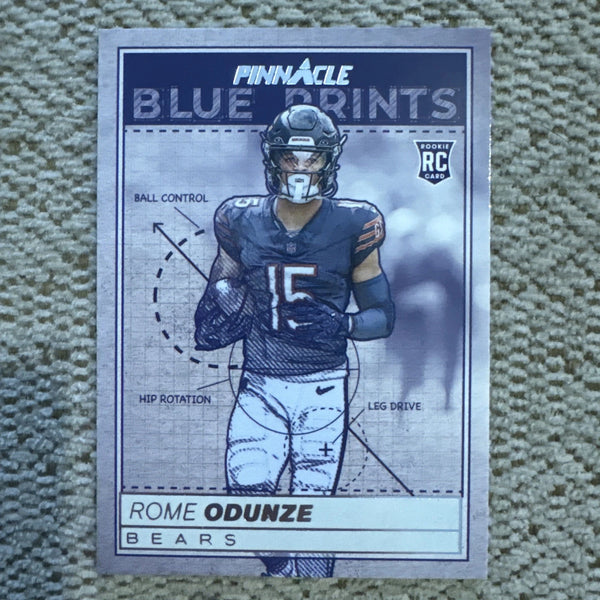 2024 Panini Encore Pinnacle Blue Prints Rome Odunze Insert RC #2 Bears