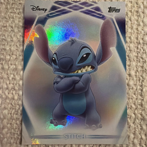 Stitch 2026 Topps Disney Neon Rainbow Foil Board #14