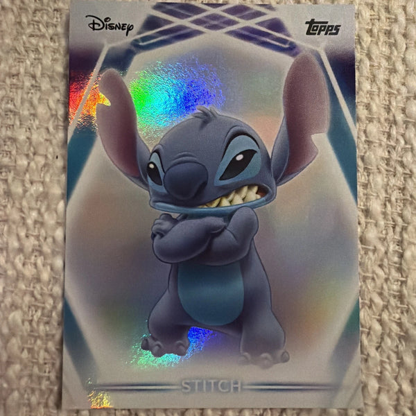 Stitch 2026 Topps Disney Neon Rainbow Foil Board #14