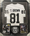 Tim Brown Autographed & Framed Oakland Raiders Jersey Player Hologram Cert
