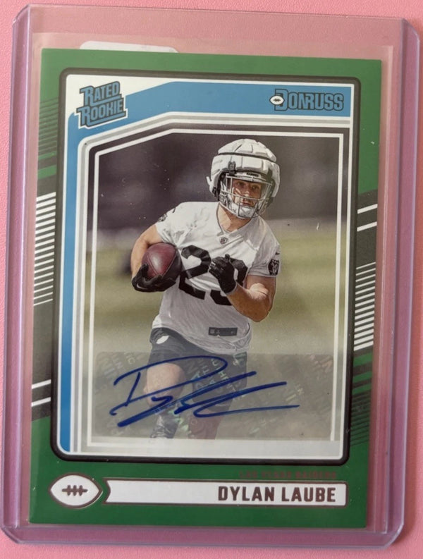 2024 Panini Donruss - Rated Rookie Green Autographs #372 Dylan Laube (AU, RC)