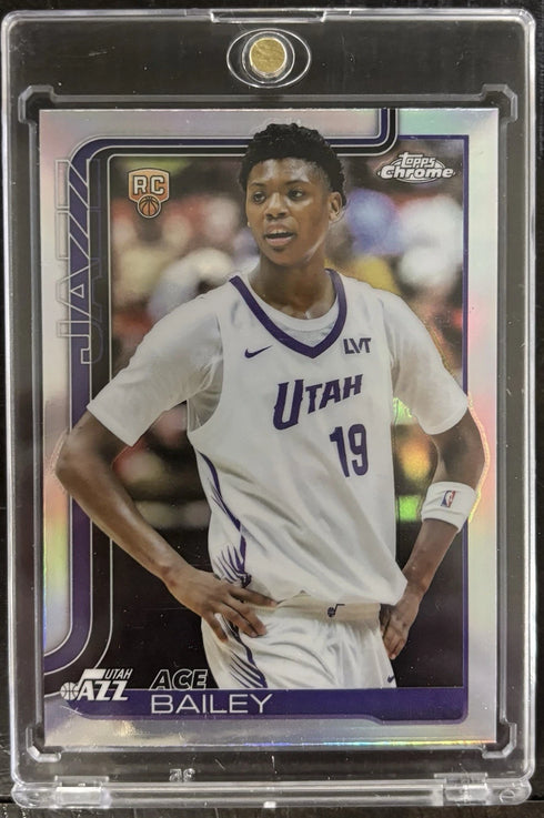 2025 Topps Chrome Ace Bailey Base Refractor Jazz