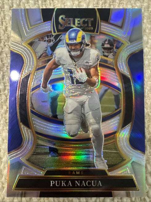 2025 Panini Select Puka Nacua #21 Concourse Level Silver Prizm LA Rams