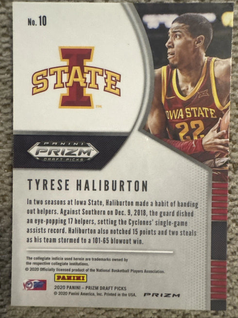 2020 Panini Prizm Draft Picks RC Tyrese Haliburton #10 Green Parallel Prizm