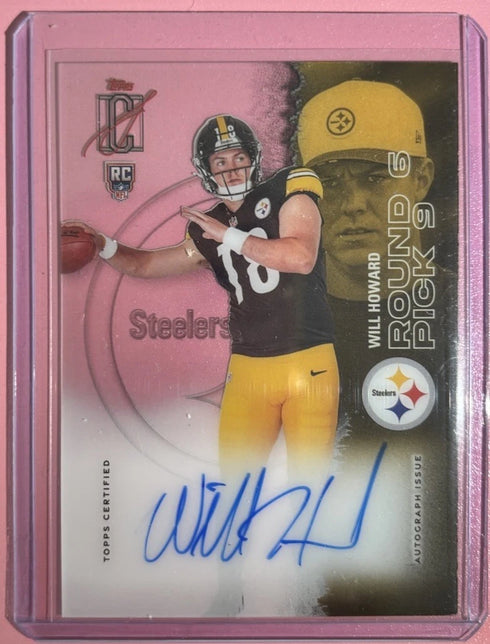 Topps Signature Class 2025 Will Howard Rookie Autograph Steelers Auto #RCCL-WH