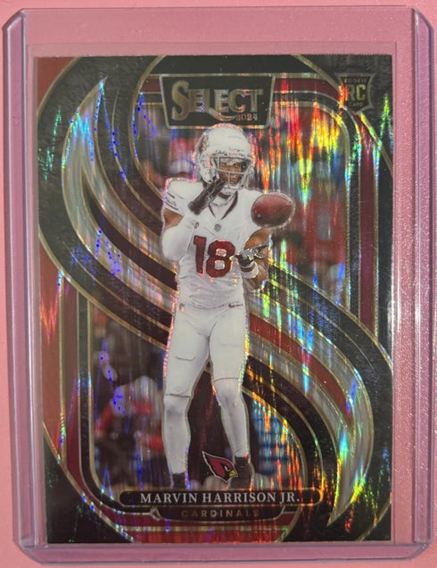 2024 Select Marvin Harrison Jr Premier Level Black & Red Shock Refractor