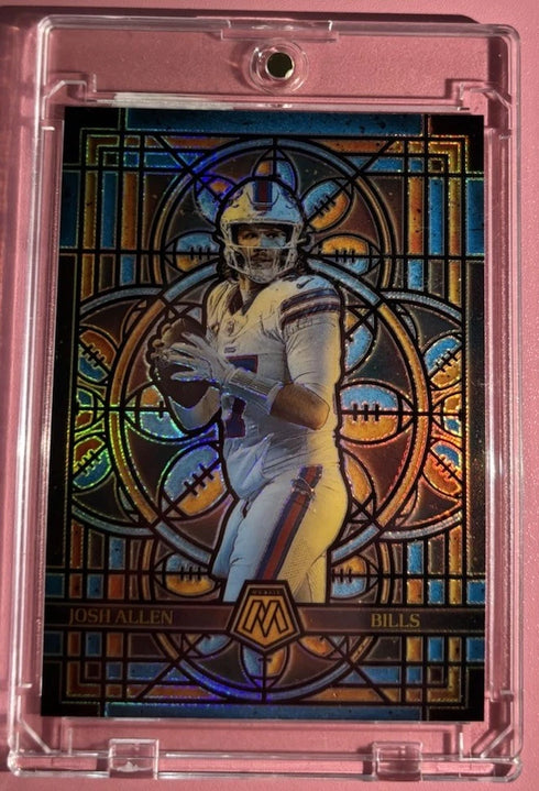 2025 Panini Mosaic Josh Allen Stained Glass Refractor Bills #2