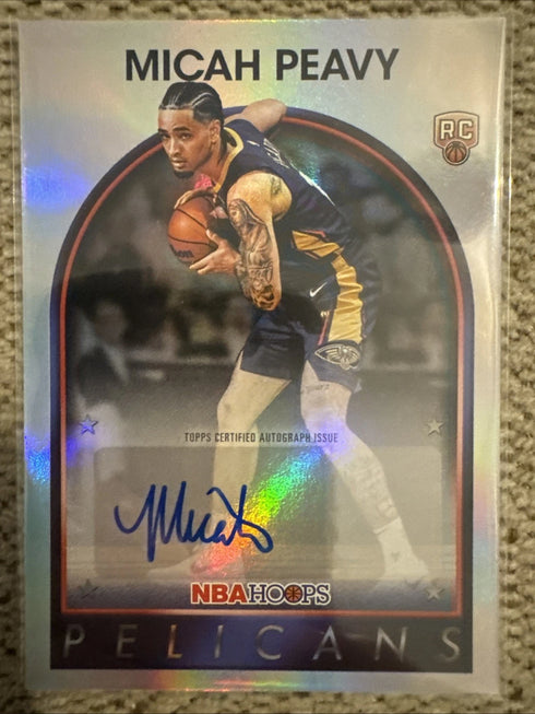 Topps Hoops Micah Peavy Rookie Autograph Hoops 1989 Signatures #89S-MPE