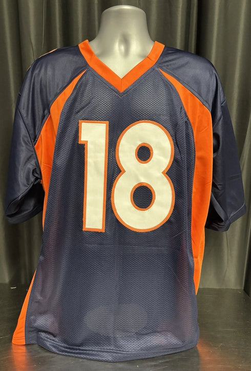Custom Unsigned Peyton Manning Blue Jersey XL