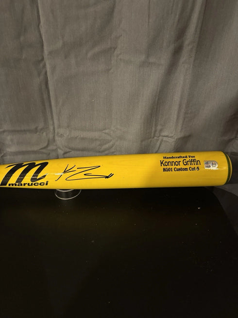 Konnor Griffin Signed Marucci Yellow Bat Pirates Game Model Bat MLB COA