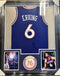 76ers Julius Erving Signed Framed Jersey With JSA COA *SEE DESCRIPTION*