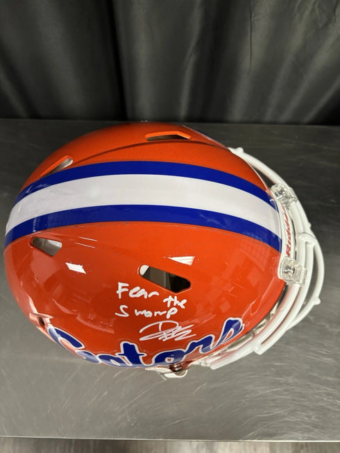 DJ Lagway Autographed / Inscr Full Size Speed Authentic Helmet Gators