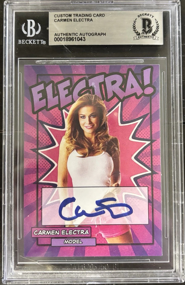 Custom Trading Card Carmen Electra BGS Authentic Autograph