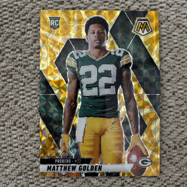 MATTHEW GOLDEN RC 2025 Panini Mosaic Rookie Variations Reactive Yellow #285