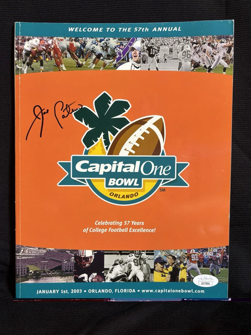 Penn State Joe Paterno 2003 Signed Capital One Bowl Program With JSA COA